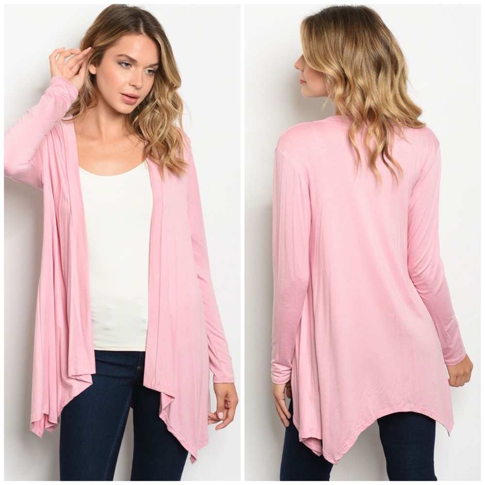 ❄️LAST1️⃣//PINK OPEN FRONT CARDIGAN - Picture 3 of 6
